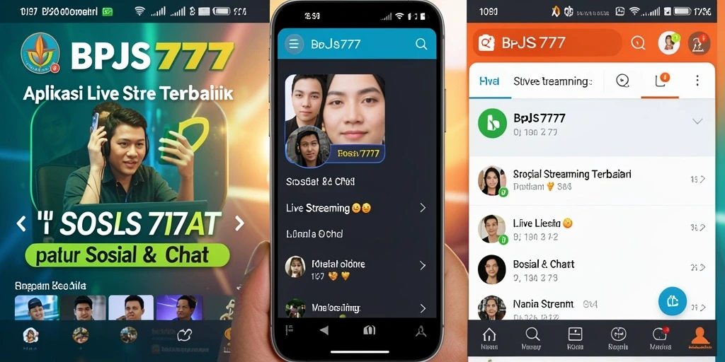 Antarmuka aplikasi BPJS777 untuk Live Streaming yang menarik.