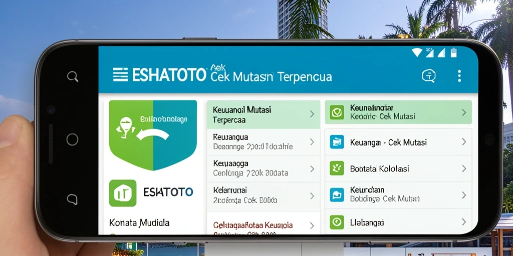 Antarmuka ESHATOTO yang menampilkan fitur cek mutasi.