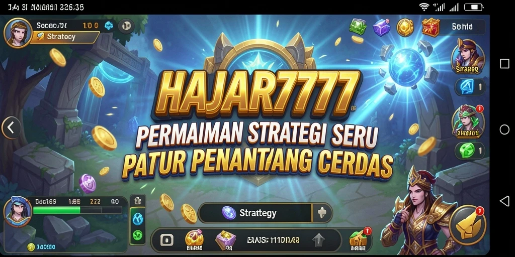 Tampilan antarmuka permainan HAJAR777 yang menarik dan strategis.