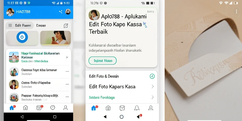 Antarmuka HAO788 untuk Edit Foto Kertas Kaca yang menarik.