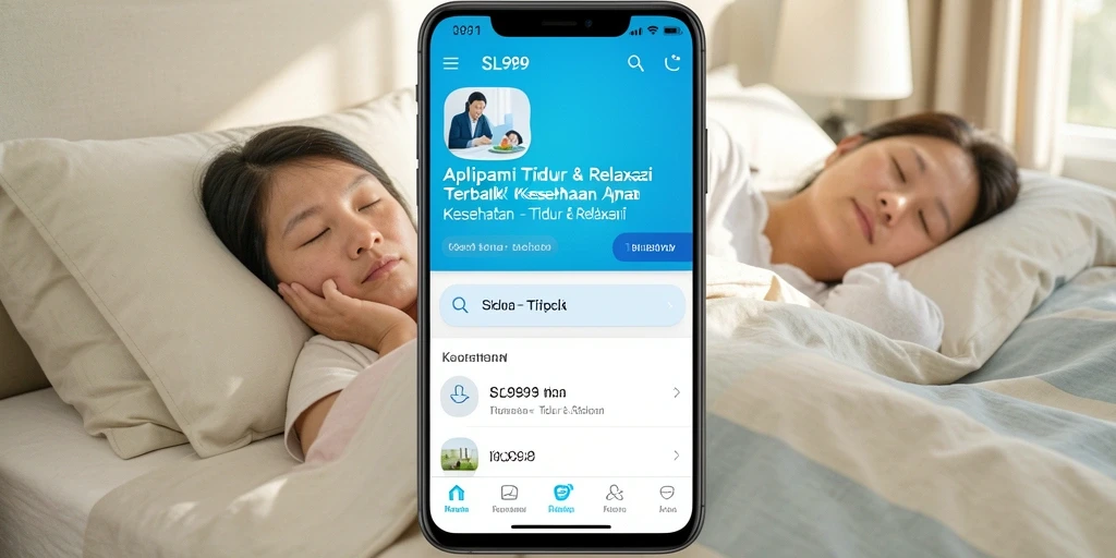 Tampilan antarmuka aplikasi SL999 yang menenangkan dan mudah digunakan.