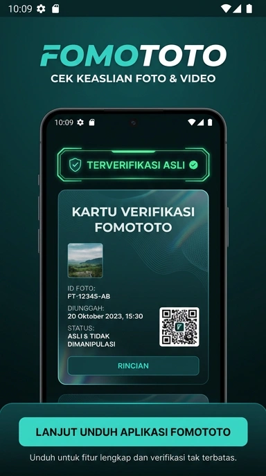 Tampilan kanal resmi fomototo